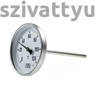 Kép 2/4 - Saválló bimetál hőmérő, 0 +120˚C, L60mm, védőcsővel
