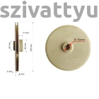 Kép 2/2 - Járókerék (lapát) 60/41-es szivattyúhoz, műanyag Aquastrong
