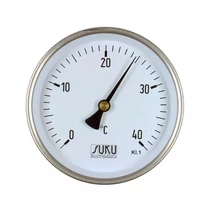 Saválló bimetál hőmérő, 0 +120˚C, L100mm, védőcsővel