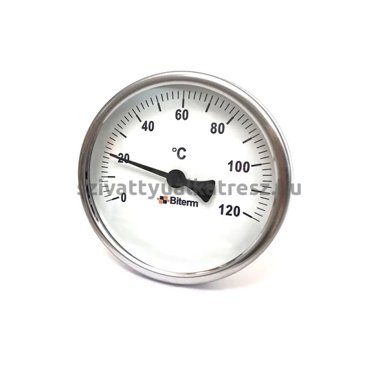 Bimetál hőmérő 0 +120˚C-os, 40cm-es, védőcsővel, D100