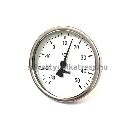 Bimetál hőmérő -30 +50˚C-os, 10cm-es, védőcsővel, D100