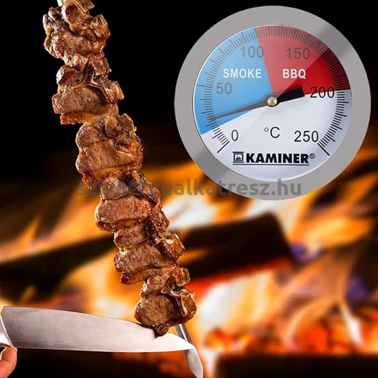Grill, BBQ, Smoke hőmérő 0+250˚C-os
