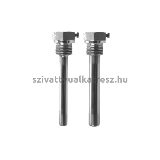 Saválló bimetál hőmérő, 0 +120˚C, L60mm, védőcsővel